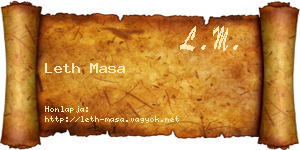Leth Masa névjegykártya